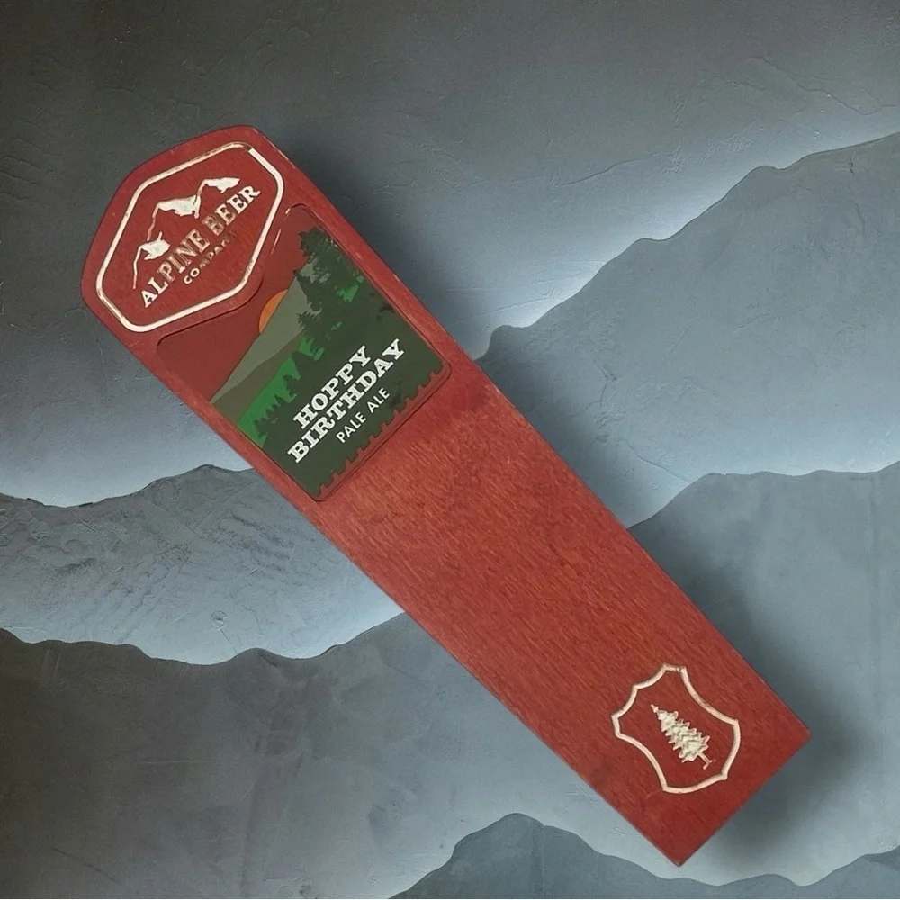 Alpine Beer Company Hoppy Birthday Pale Ale Beer Tap Handle Breweriana